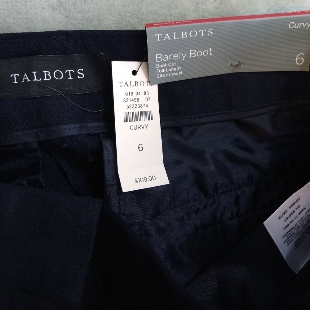 Talbots NWT Curvy Barely Boot Navy Blue High Rise… - image 6